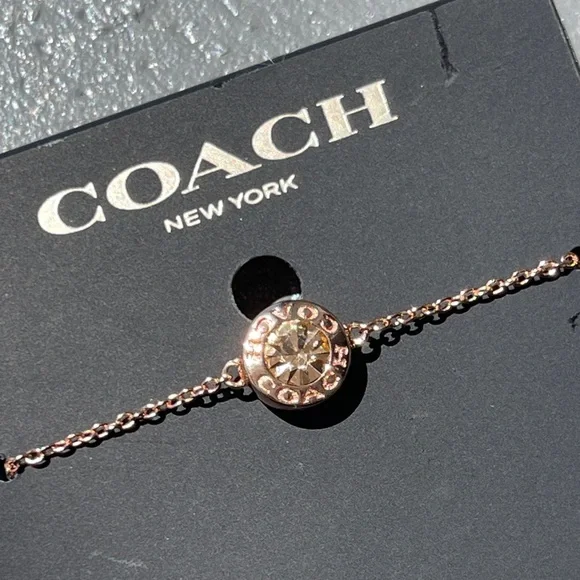 COACH Open Circle Slider Bracelet In Rose Gold - Picture 7 of 16
